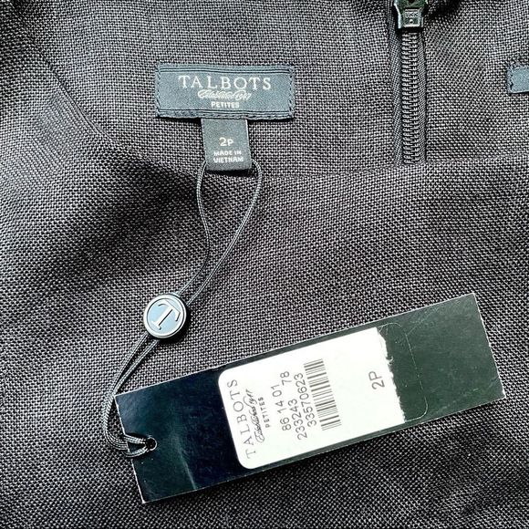 NWT Talbots Pure Irish Linen Shift Black Dress Size 2P - Picture 2 of 9